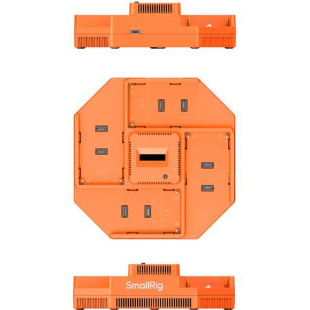 SmallRig 4837 - ładowarka czterokanałowa do akumulatorów z serii NP-F, pomarańczowa_3